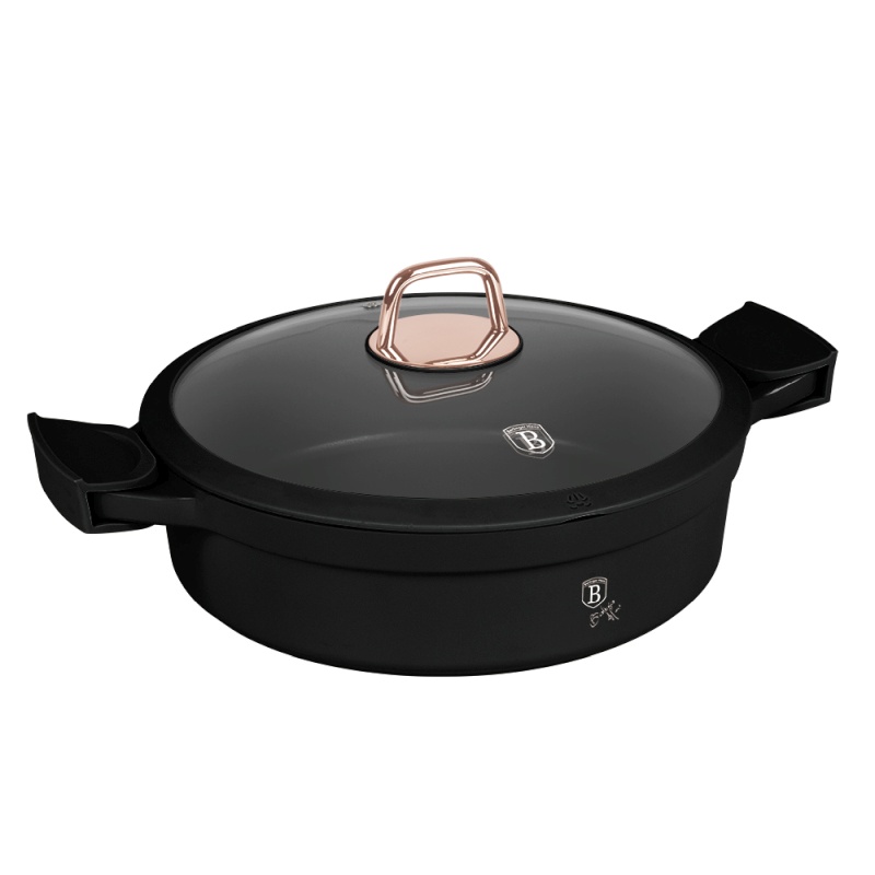 Caserolă cu înveliș și capac din titan 28 cm Colecția Black Rose
