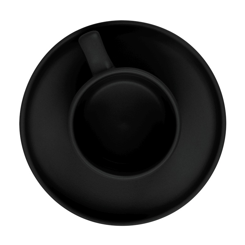 Sada hrnků na espresso s podšálkem 8 ks 100 ml Matte Black Collection