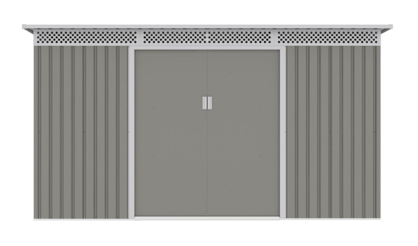 Cabana de grădină G21 GRAH 483 – 340 x 142 cm, gri metalizat