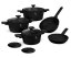 Sada nádobí s titanovým povrchem 10 ks Matte Black Collection
