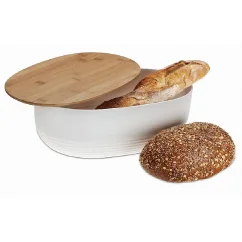 Chlebník NAMUR plast / drevo biela