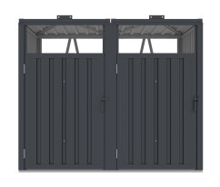 Adăpost pentru pubele G21 146x121x82 cm, din tablă antracit