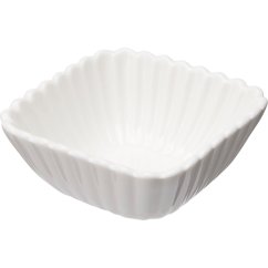 Miska na pochutiny porcelán sada 6 ks čtverec reliéfní