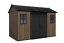 Casă de grădină Keter Apex 7,5 x 11 Walnut, cu podea
