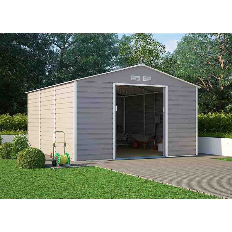 Casuta de gradina G21 GAH 1300 - 340 x 383 cm, gri