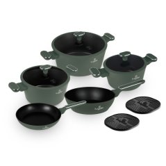 Sada nádobí s titanovým povrchem 10 ks Matte green Collection Sada nádobí s titanovým povrchem 10 ks Matte green Collection