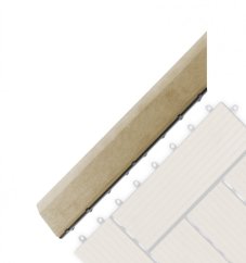 Bandă de tranziție G21 Cumaru pentru plăci WPC, colț 38,5 x 7,5 cm (stânga)