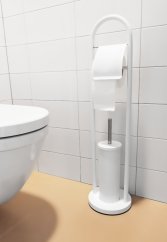 Držiak na toaletný papier a WC kefa nerez 80 cm