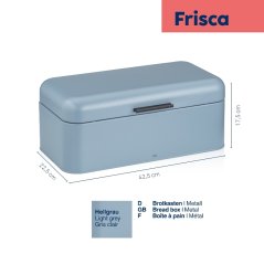 Chlebník Frisca kov, světlemodrá 42,5x22,5x17,5 cm Chlebník Frisca kov, světlemodrá 42,5x22,5x17,5 cm