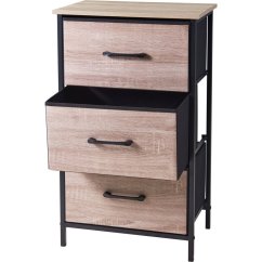 Kovový regál s 3 zásuvkami 45 x 30 x 75 cm