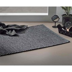 Alfombra de baño Miu mezcla algodón/poliéster azul humo 65,0x55,0x1,0cm