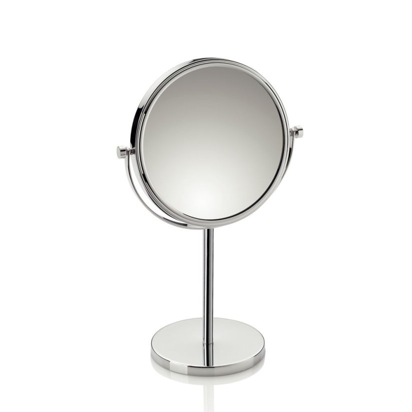 Kozmetické zrkadlo obojstranné FABIENNE chróm 23,5 x 13,5 x 37,5 cm
