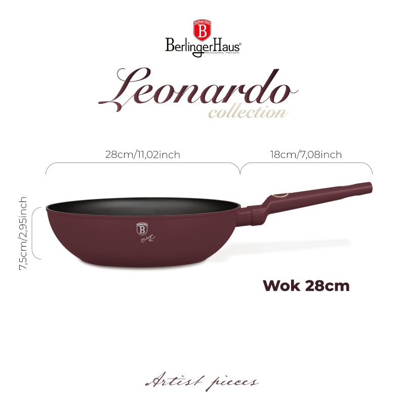 Pánev wok s titanovým povrchem 28 cm Leonardo Collection