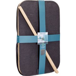 Kôš na bielizeň s bambusovým okrajom 54 x 33 x 60 cm tmavosivý