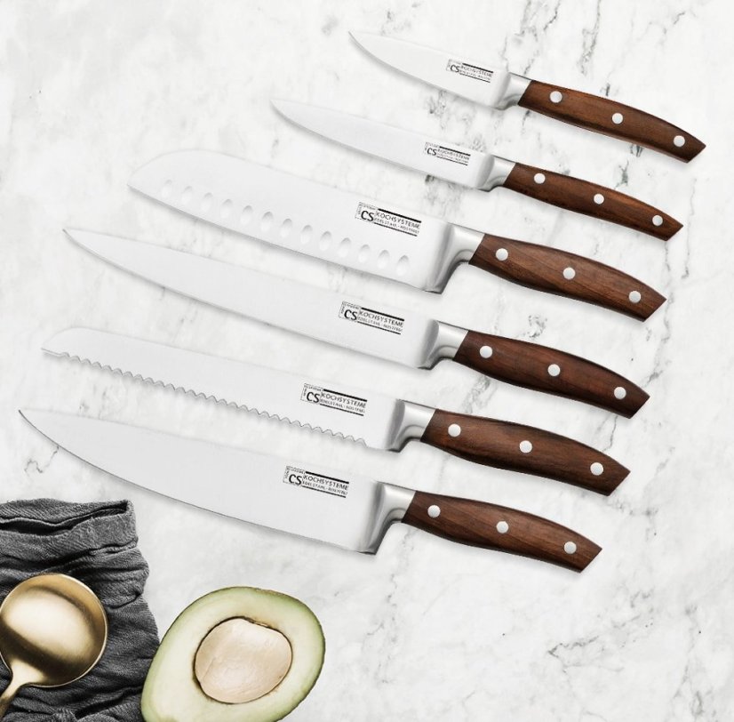 Juego de cuchillos y utensilios de cocina en soporte 12 piezas SOLTAU