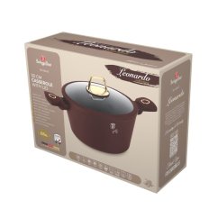 Kastrol s titanovým povrchem a poklicí 30 cm Leonardo Collection