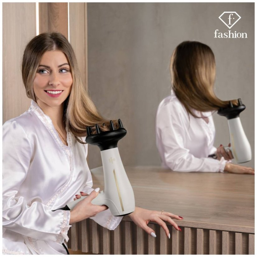 Uscător de păr profesional cu difuzor și ionizator, 2300 W, din colecția Cream Gold