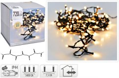 Vianočná svetelná reťaz teplá biela 720 LED / 54 m