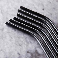 Brčko nerezové sada 6 ks Black