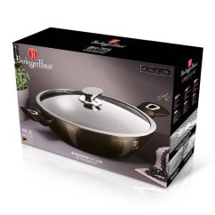 Pánev WOK s poklicí s mramorovým povrchem 30 cm Shiny Black Edition