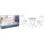 Set mobilier de grădină 2x scaune + 1x masă metal alb
