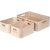 Sada dřevěných úložných boxů 3 ks přírodní