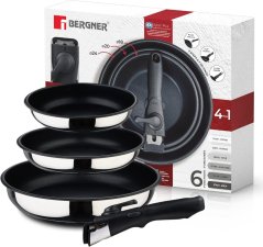 Sada pánví nerez s nepřilnavým povrchem  Click&Cook 3 ks 18, 20, 24 cm