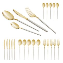 Set de tacâmuri din oțel inoxidabil lustruit din 24 de piese Sahara Collection