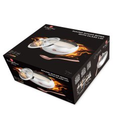 Cukřenka nerezová se skleněným víčkem 13 x 11 cm stříbrná