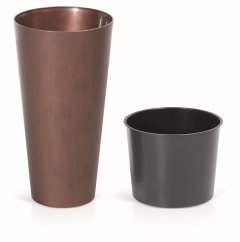 Maceta Prosperplast TUBUS SLIM CORTEN acero patinado 30 cm