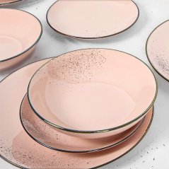 Jedálenská súprava tanierov 18 ks Lucca pink Jedálenská súprava tanierov 18 ks Lucca pink