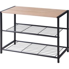 Botník kovový 2 police 63 x 30 x 43 cm