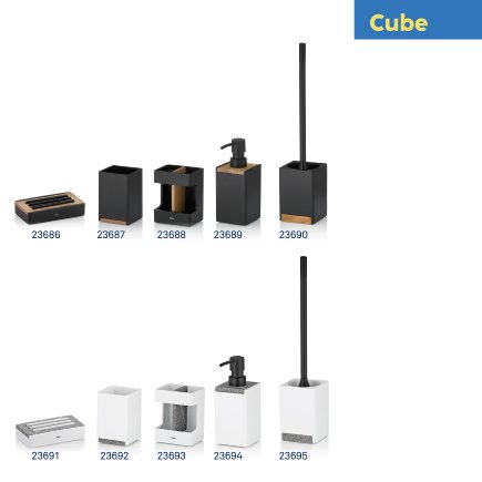 Dávkovač mýdla Cube polyresin bílá 300 ml