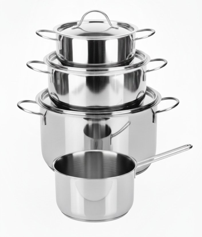 Batería de cocina de acero inoxidable EXCELENTE 7 piezas