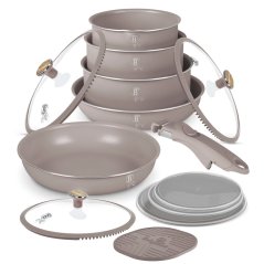 Sada nádobí s titanovým povrchem 13 kusů Taupe Nordic Collection