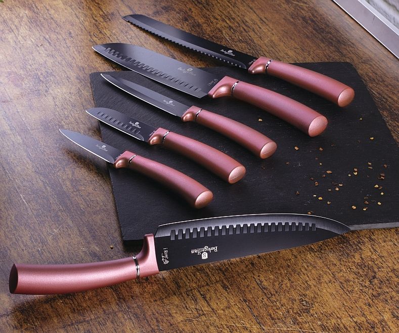 Sada nožů s magnetickým stojanem 6 ks I-Rose Edition