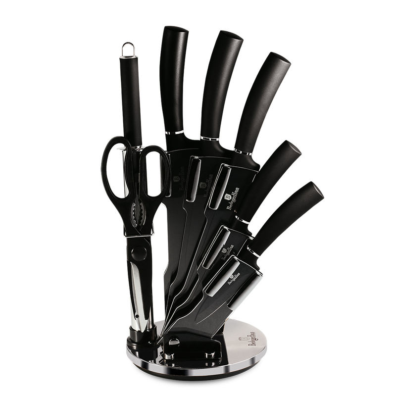 Sada nožů ve stojanu 8 ks Matte Black Collection
