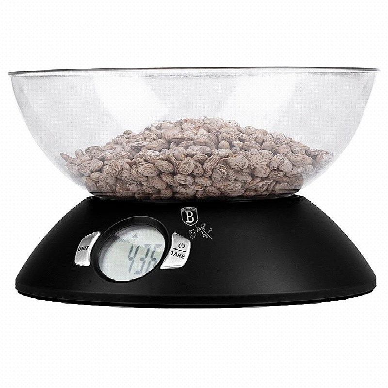 Cantar digital de bucatarie 5 kg cu bol Colectia Matte Black