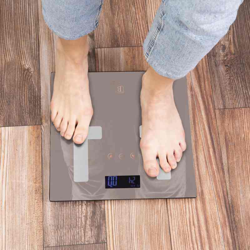 Cântar personal cu măsurare a grăsimii, mușchilor și apei 180 kg Colecția Taupe