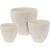 Keramické květináče sada 3 ks bílá