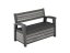 Bancă de grădină Keter Deco Garden Bench, culoare Storm grey