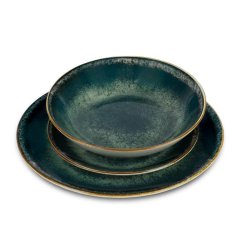Jídelní sada talířů 18 ks Matte Green Collection zelená Jídelní sada talířů 18 ks Matte Green Collection zelená
