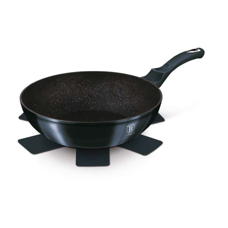 Pánev WOK s mramorovým povrchem 30 cm Aquamarine Metallic Line