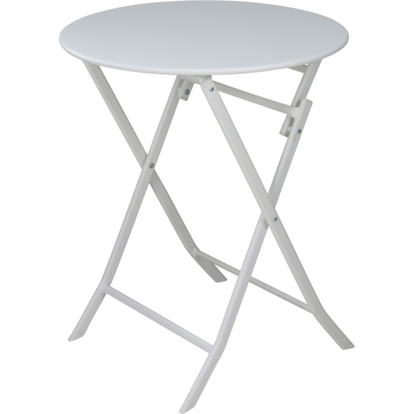 Set mobilier de grădină 2x scaune + 1x masă metal alb