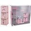 Armario infantil con 3 cajones, color rosa