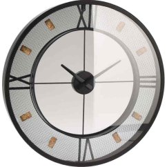 Ceas de perete metal negru 57 cm Ceas de perete metal negru 57 cm