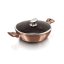 Pekáč kulatý s mramorovým povrchem a poklicí  28 cm Rosegold Metallic Line