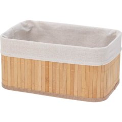 Set de 3 cosuri de depozitare pentru baie din bambus