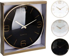 Ceas de perete cu numere de aur 30 cm gri Ceas de perete cu numere de aur 30 cm gri