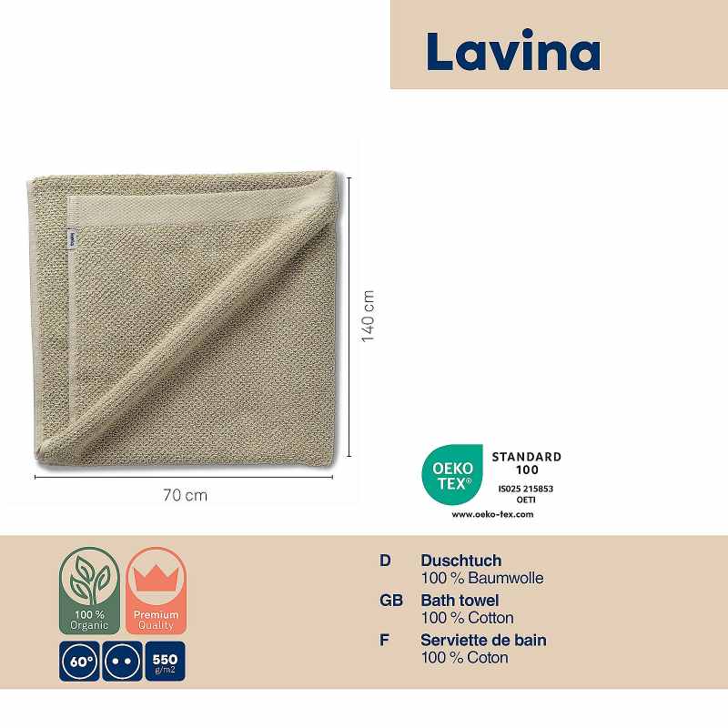 Osuška LAVINIA 100% bavlna béžová 70,0x140,0cm